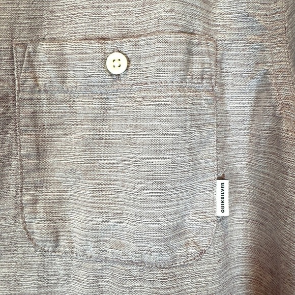 Quicksilver Modern Fit Shirt Men's M Short Sleeve Button Up Cotton Surfer Skater - Picture 3 of 7